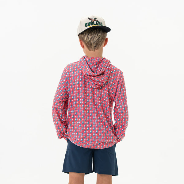Youth Performance Hoodie- American Flag Print