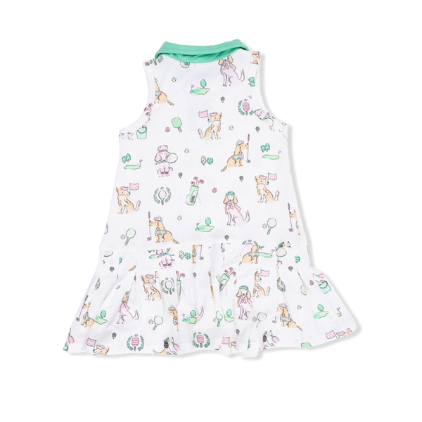 Country Club Dogs Polo Tennis Dress W/ Cartwheel Short