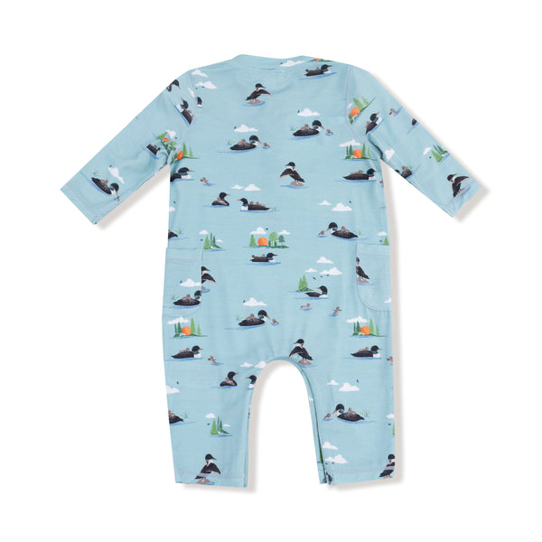 Loons Romper- Cloud Blue
