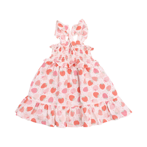 Strawberry Bliss Smocked Ruffle Sundress