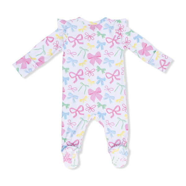 Sweet Bows 2 Way Zipper Footie