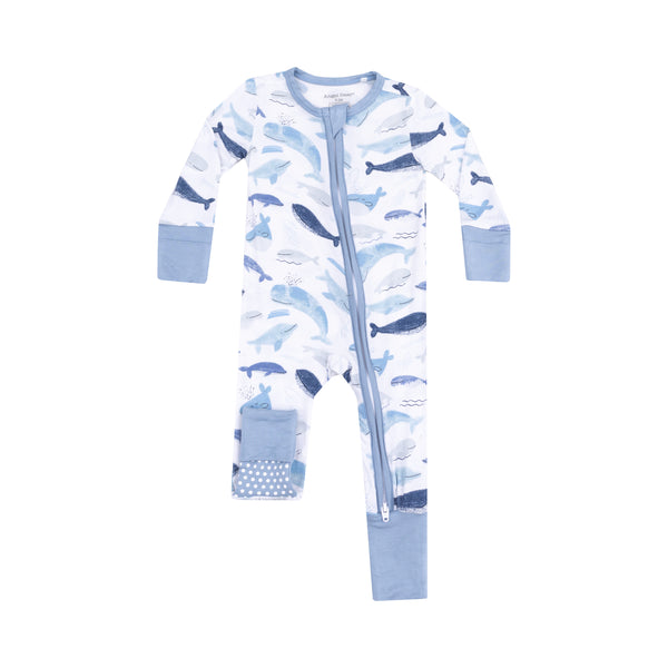 Blue Whales 2 Way Zipper Romper