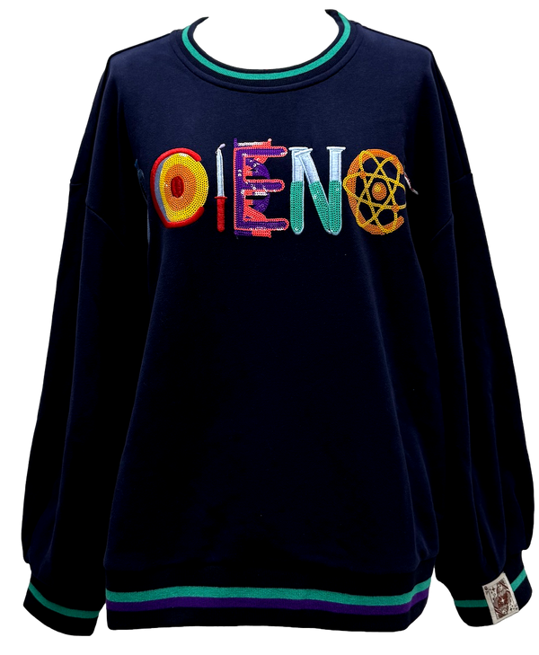 Navy 'Science' Icon Sweatshirt- (Women's)