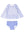 Scalloped Rash Guard 2-Piece- Periwinkle Blue Gingham