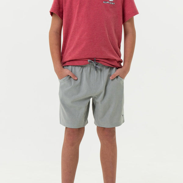 Youth Athletic Short- Light Grey- Aztec Liner