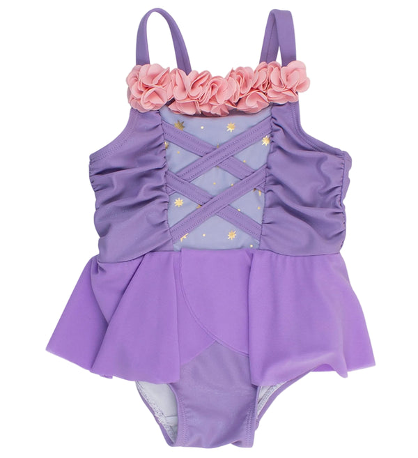 Dress-Up One Piece Swimsuit- Amethyst Princess