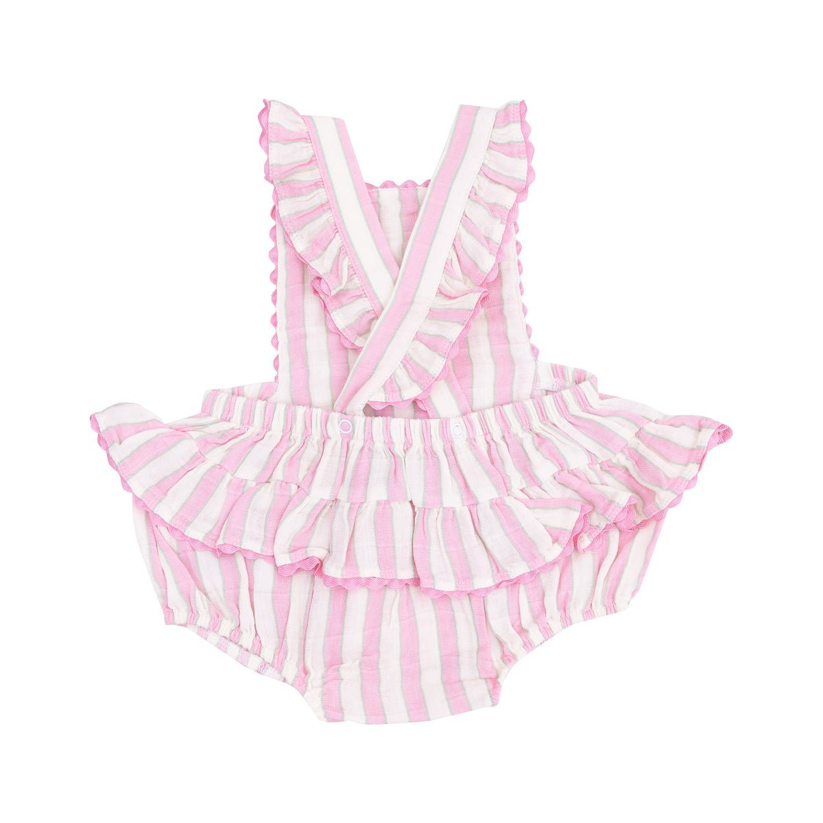 Candy Stripe Ric-Rac Ruffle Sunsuit – Smock Candy