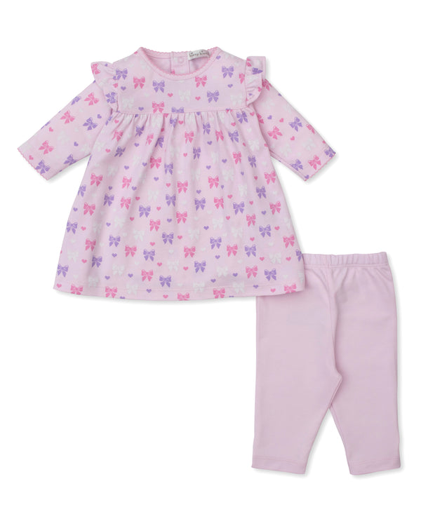 Billowy Bows Dress Set- Multi Pink