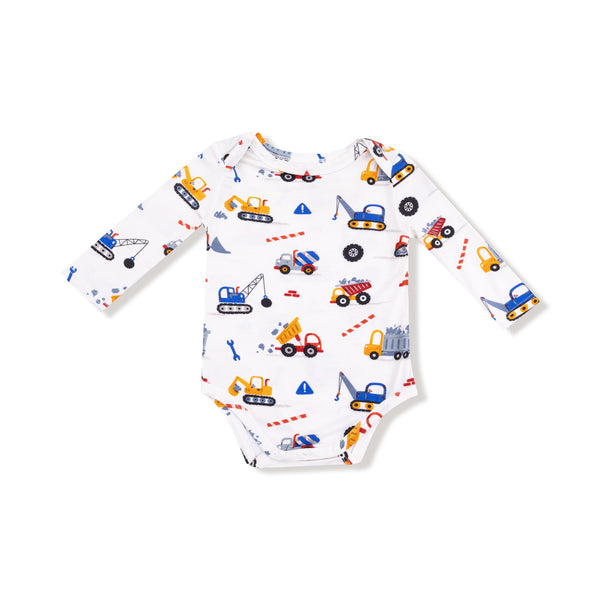 Crayon Construction Bodysuit- White/Gray
