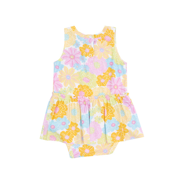 Sunny Dahlias Bodysuit W/ Skirt