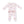 Little Fawn 2 Way Zipper Ruffle Footie- Light Pink/Pink