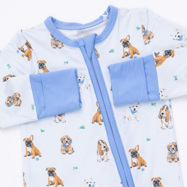 Bestie Dogs Convertible Romper- Blue