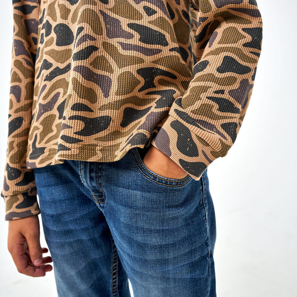Youth Thermal Hoodie- Gauge Camo