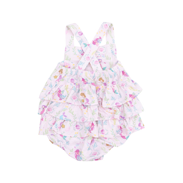 Mermaids Ruffle Sunsuit- Pink