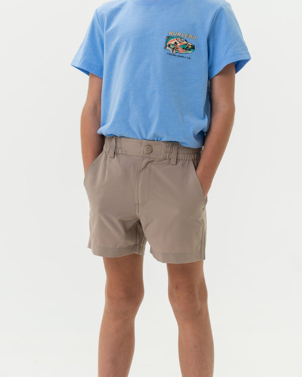 Youth Everyday Short- Cobblestone Khaki- Duck Hunt Pocket