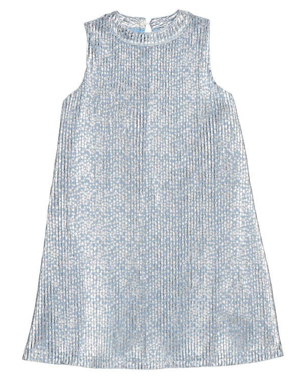 Swing Dress- Blue Crinkle Stars