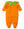 Jack-O'-Lantern Footie- Orange