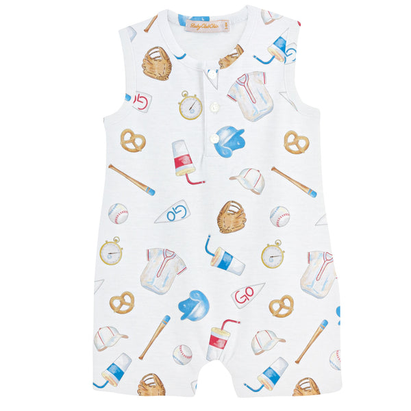 Home Run Baseball Printed Romper