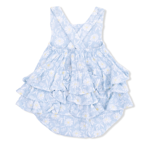 Western Daisies Ruffle Sunsuit