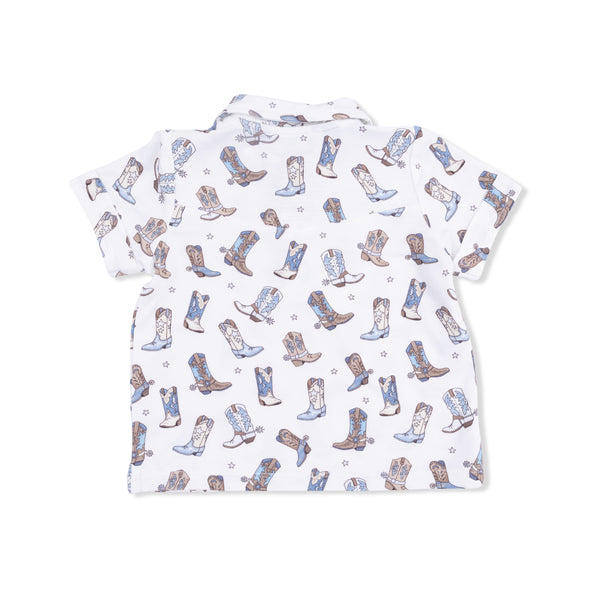 Cowboy Boots Polo Short Set