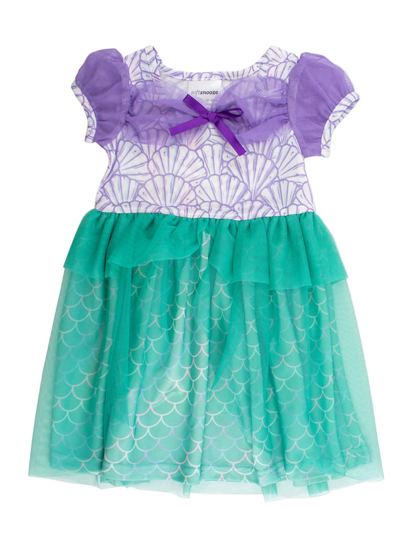 Magical Mermaid Dress-Up Puff Sleeve Nightgown