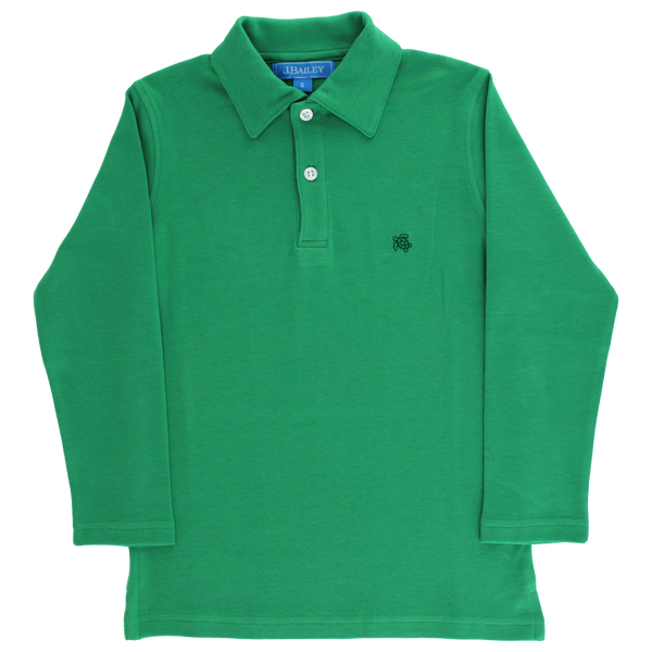 Harry L/S Polo- Kelly Green