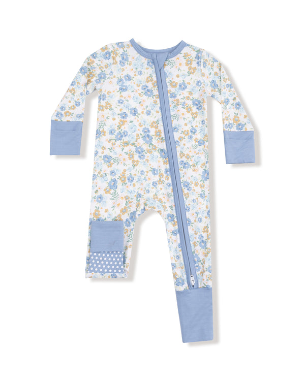 Sweet Rose Calico 2 Way Zipper Romper