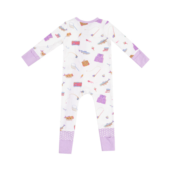 Fishing Things 2 Way Zipper Romper- Pink