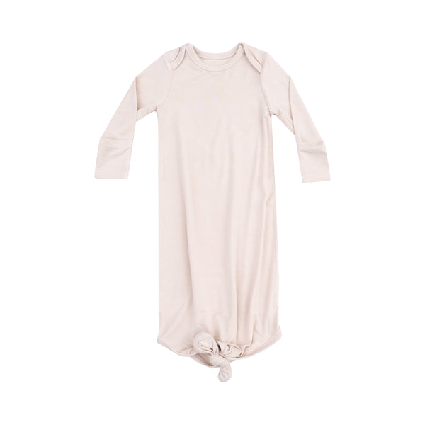 Solid Sand Shell Knotted Gown