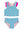 Racerback Flutter Tankini- Neon Star Party