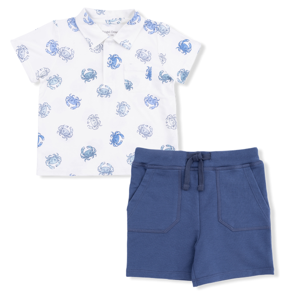Blue Crabs Polo Short Set