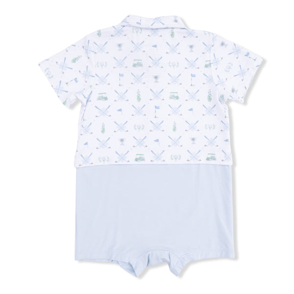Golf Trellis Blue Playsuit