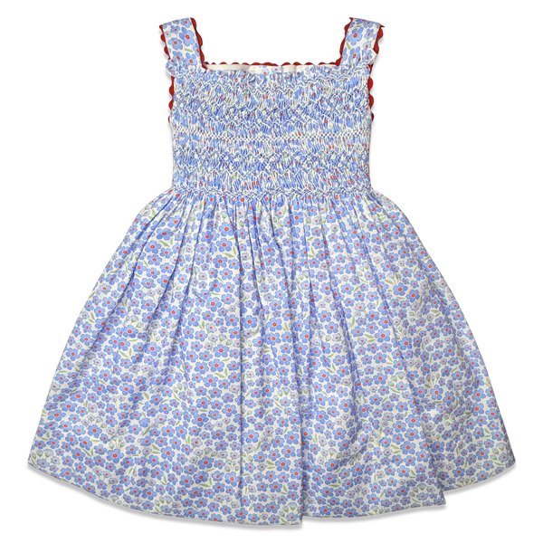 Izzie Dress- Red White & Bloom Floral