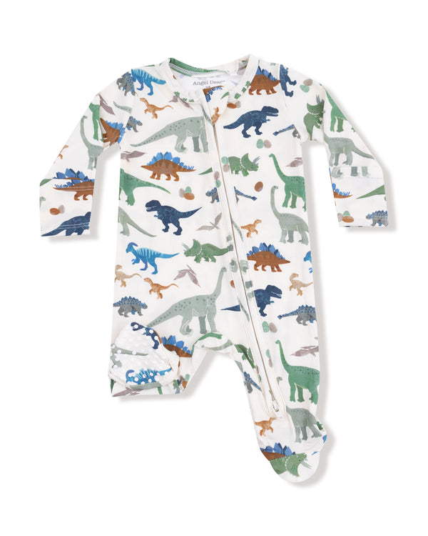 Washy Dinos 2 Way Zipper Footie