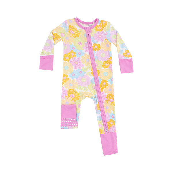Sunny Dahlias 2 Way Zipper Romper