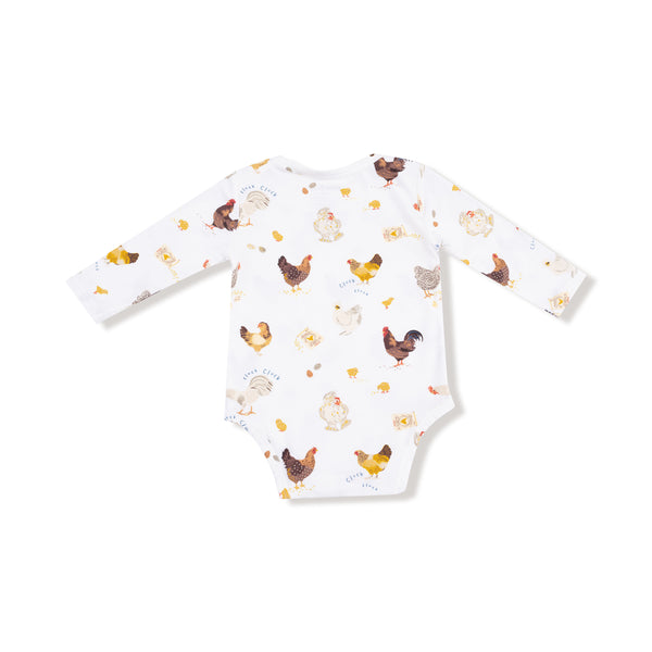 Collector Chickens Bodysuit- White