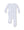 Romi Floral 2 Way Zipper Ruffle Footie- White/Blue Blizzard