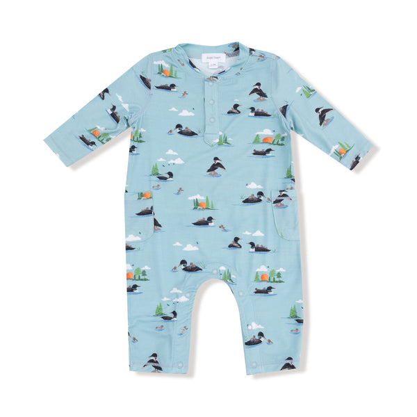 Loons Romper- Cloud Blue