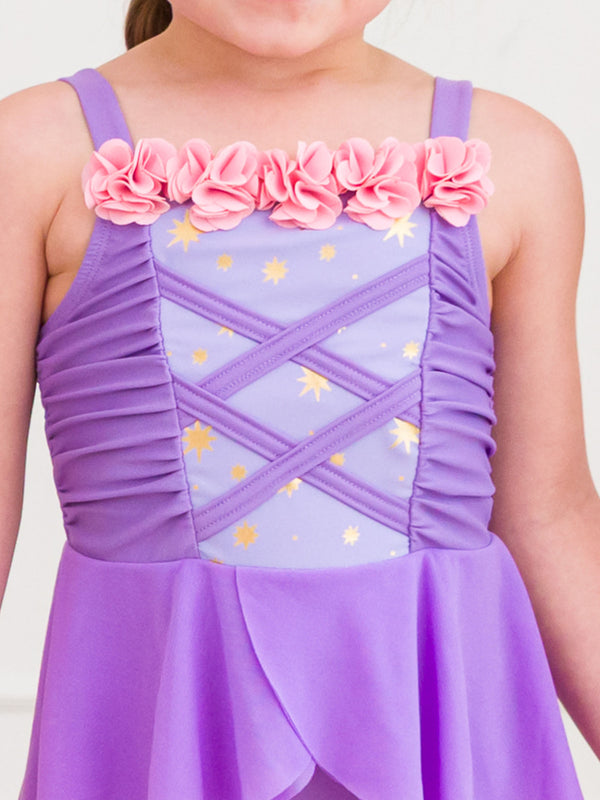 Dress-Up One Piece Swimsuit- Amethyst Princess