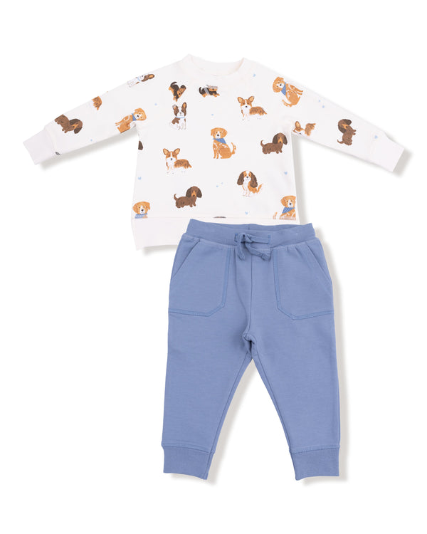 Best Friend Dogs French Terry Raglan Jogger Set