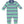 Rugby Stripe Polo Romper- Green/Navy