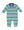 Rugby Stripe Polo Romper- Green/Navy