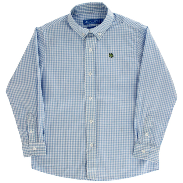 Roscoe Button Down Shirt- Lt. Blue Check