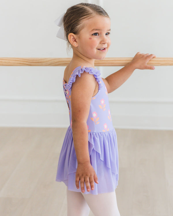 Flutter Sleeve Leotard- Petunia Petals