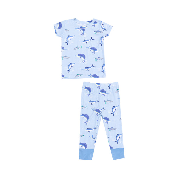 Deep Sea Fishing Blue S/S Loungewear Set