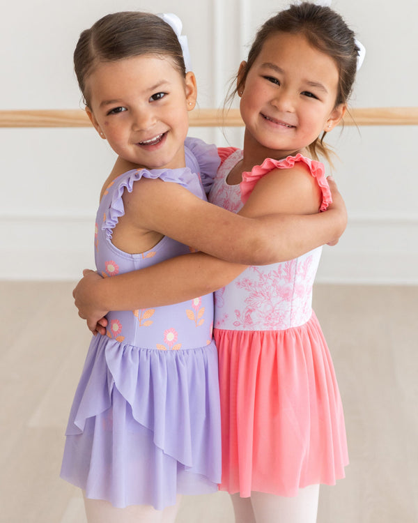 Flutter Sleeve Leotard- Petunia Petals