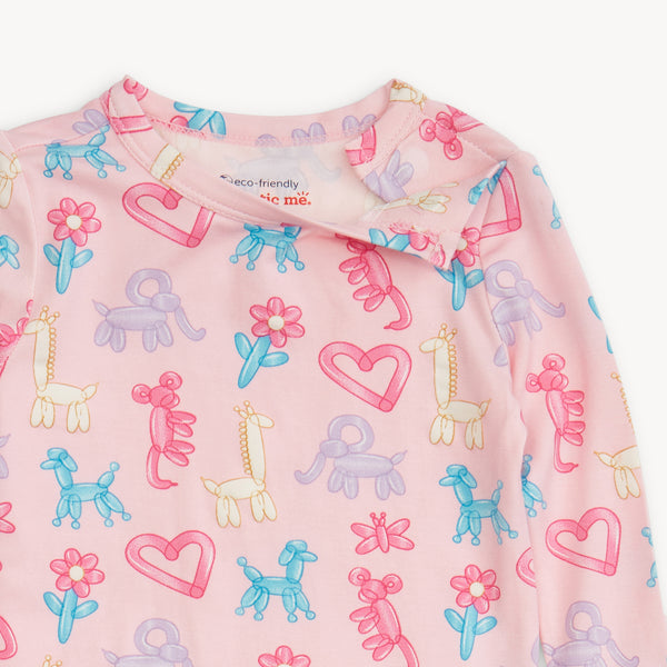 Party Animals Glow In The Dark L/S Pj- Pink