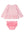 Scallop Hem Rash Guard 2-Piece- Bubblegum Pink Gingham