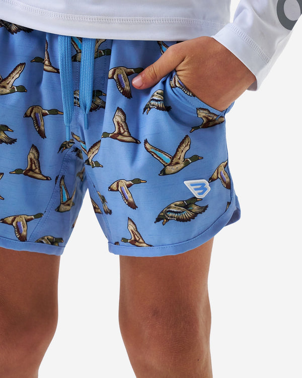 Youth Swim Trunk- Jumbo Mallards Blue