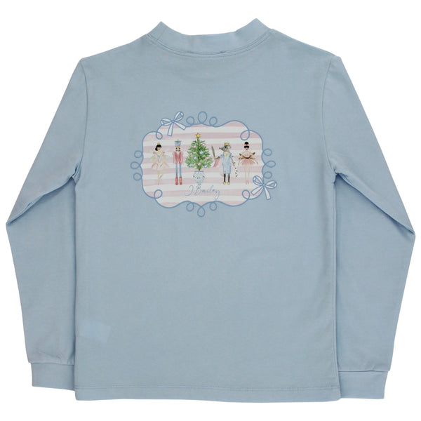 L/S Logo Tee- Nutcracker/Bayberry